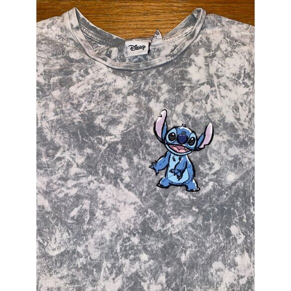 Stitch Tie-Dye T-Shirt Gray/White Disney - Picture 2 of 2